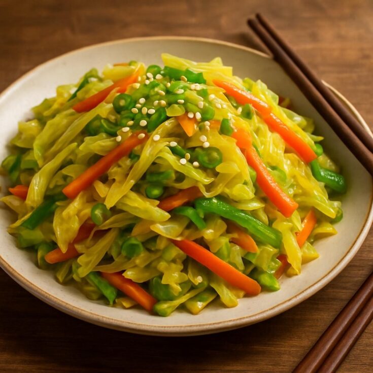 Chinese Shredded Cabbage Stir-Fry