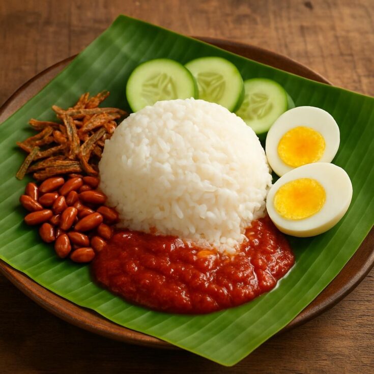 Nasi Lemak (Malaysian Coconut Rice)