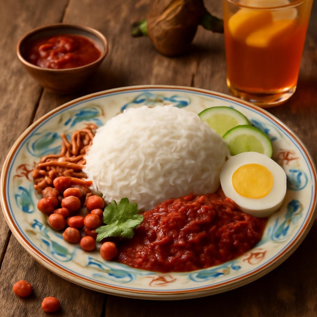 Nasi Lemak (Malaysian Coconut Rice)