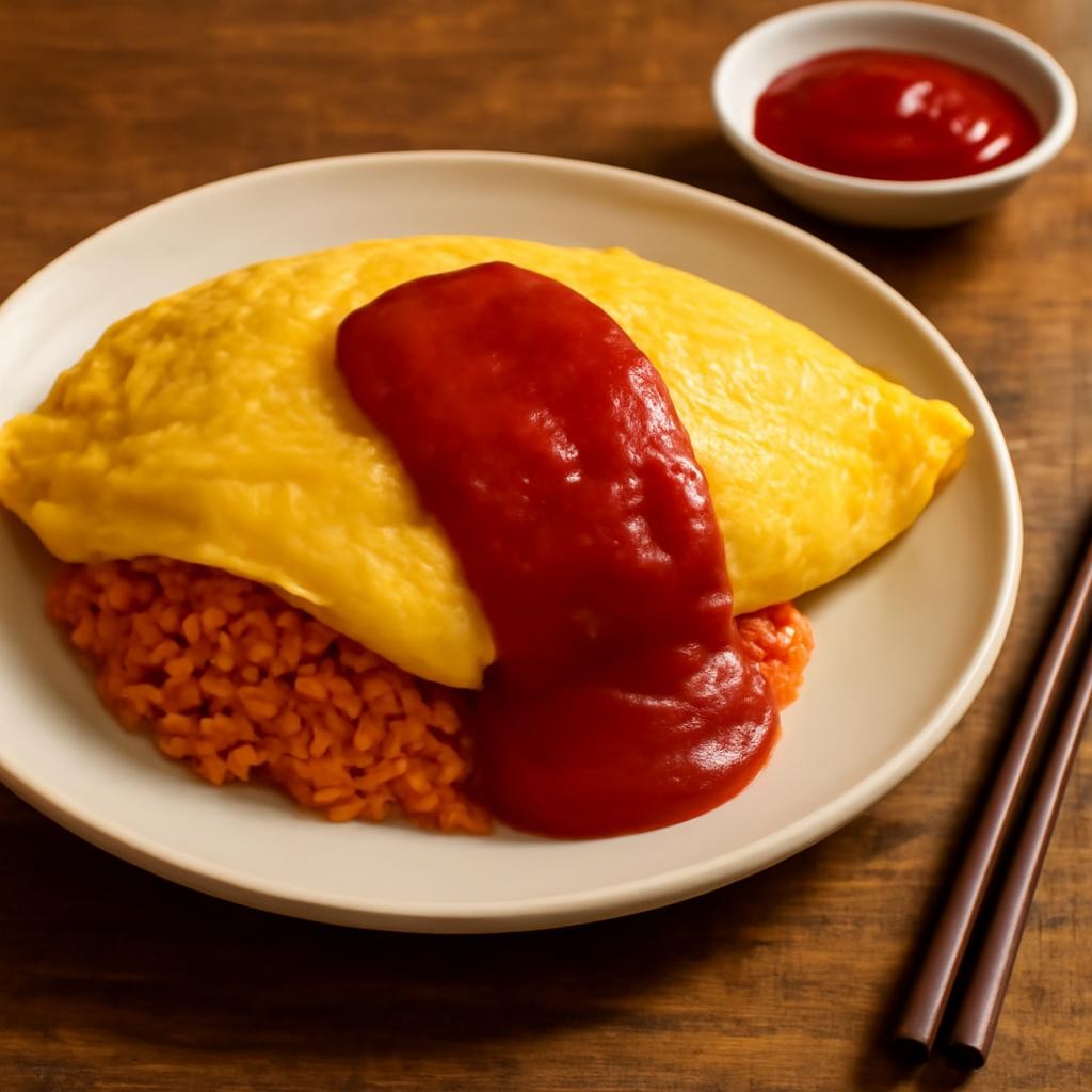 Omurice (Japanese Omelette Rice)