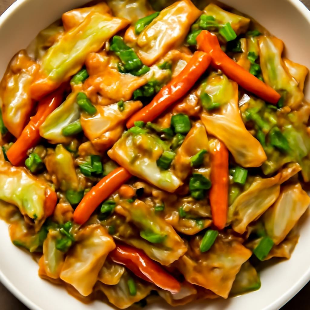 Chinese Shredded Cabbage Stir-Fry