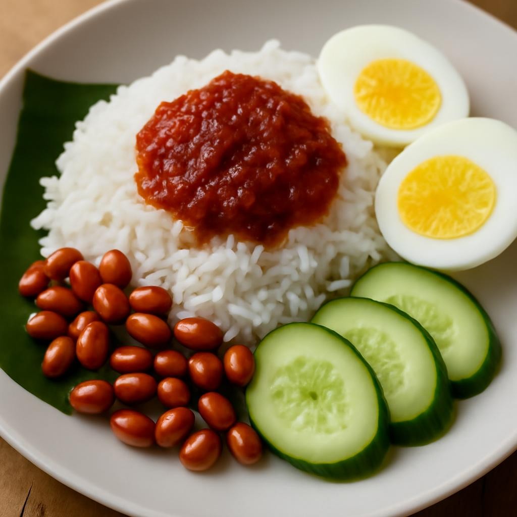 Nasi Lemak (Malaysian Coconut Rice)