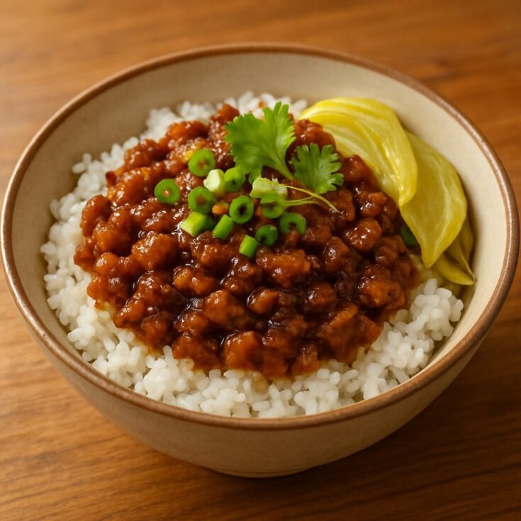 Taiwanese Braised Minced Pork Over Rice