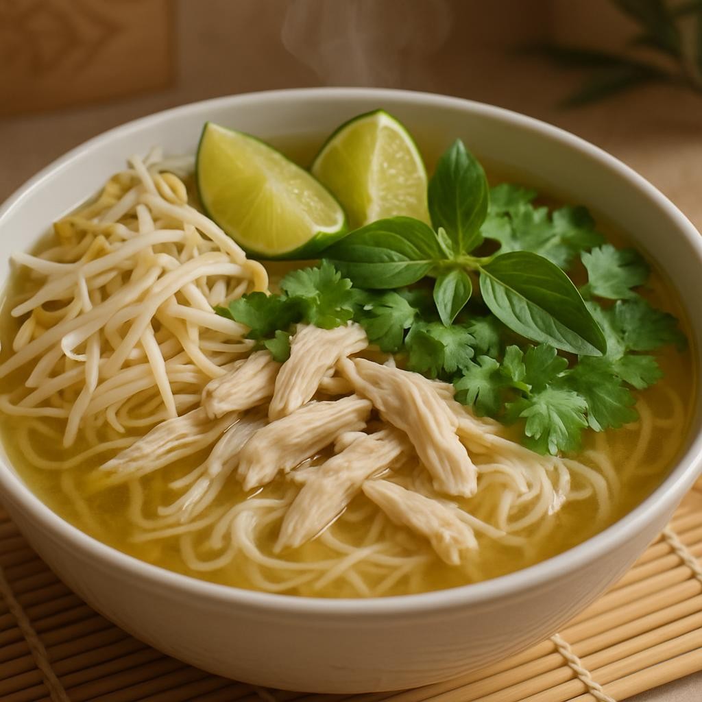 Vietnamese Chicken Pho soup (Pho Ga)