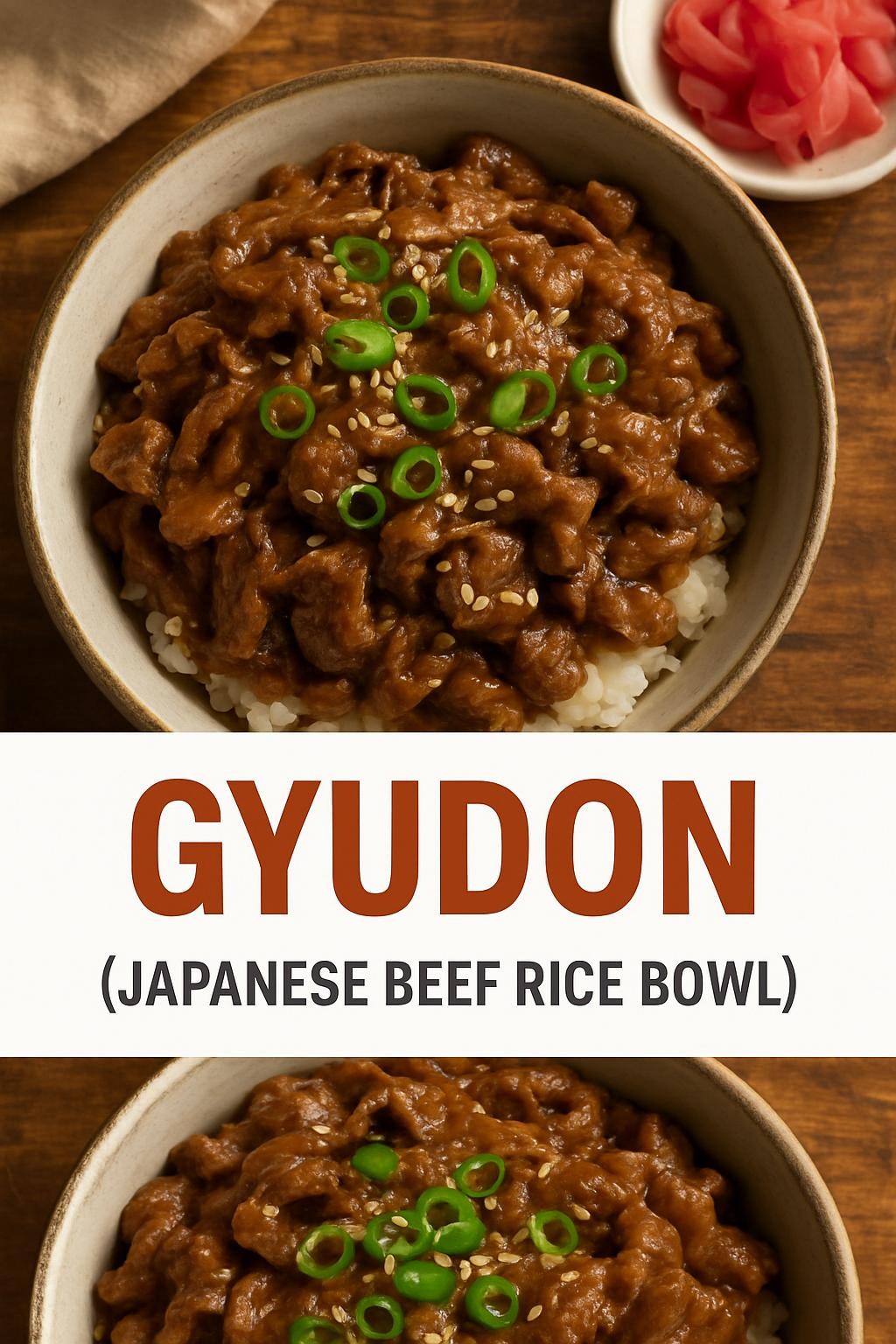 Gyudon (Japanese Beef Rice Bowl)