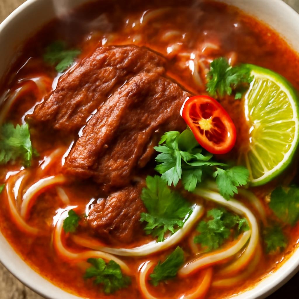 Spicy Vietnamese Beef Noodle Soup (Bun Bo Hue)