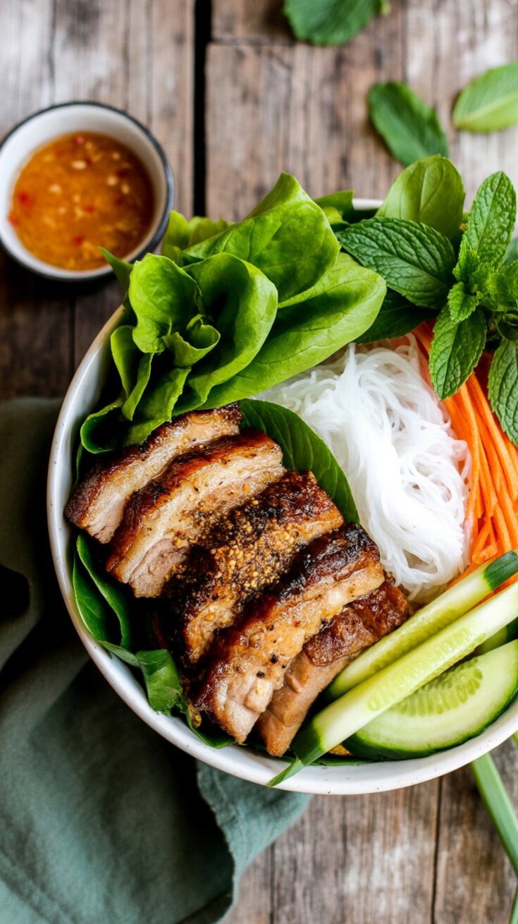Authentic Bun Thit Nuong (Vietnamese Grilled Pork Vermicelli Bowls)
