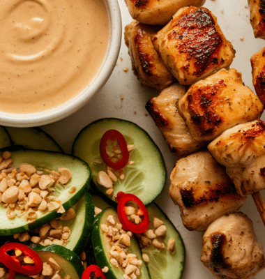 Thai Chicken Satay with Peanut Sauce
