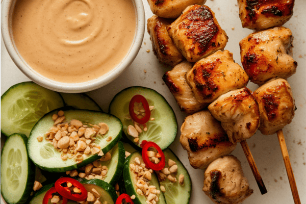 Thai Chicken Satay with Peanut Sauce Thai Chicken Satay with Peanut Sauce