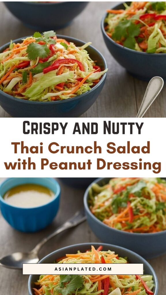 EASY Thai Crunch Salad with Peanut Dressing
