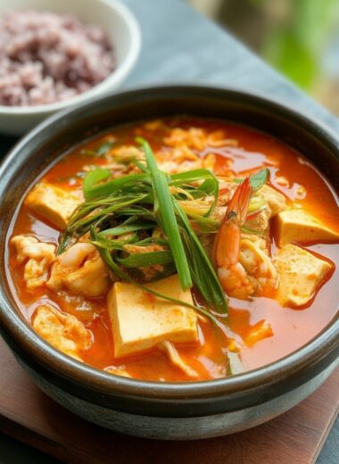 Sundubu Jjigae (Korean Spicy Soft Tofu Stew)
