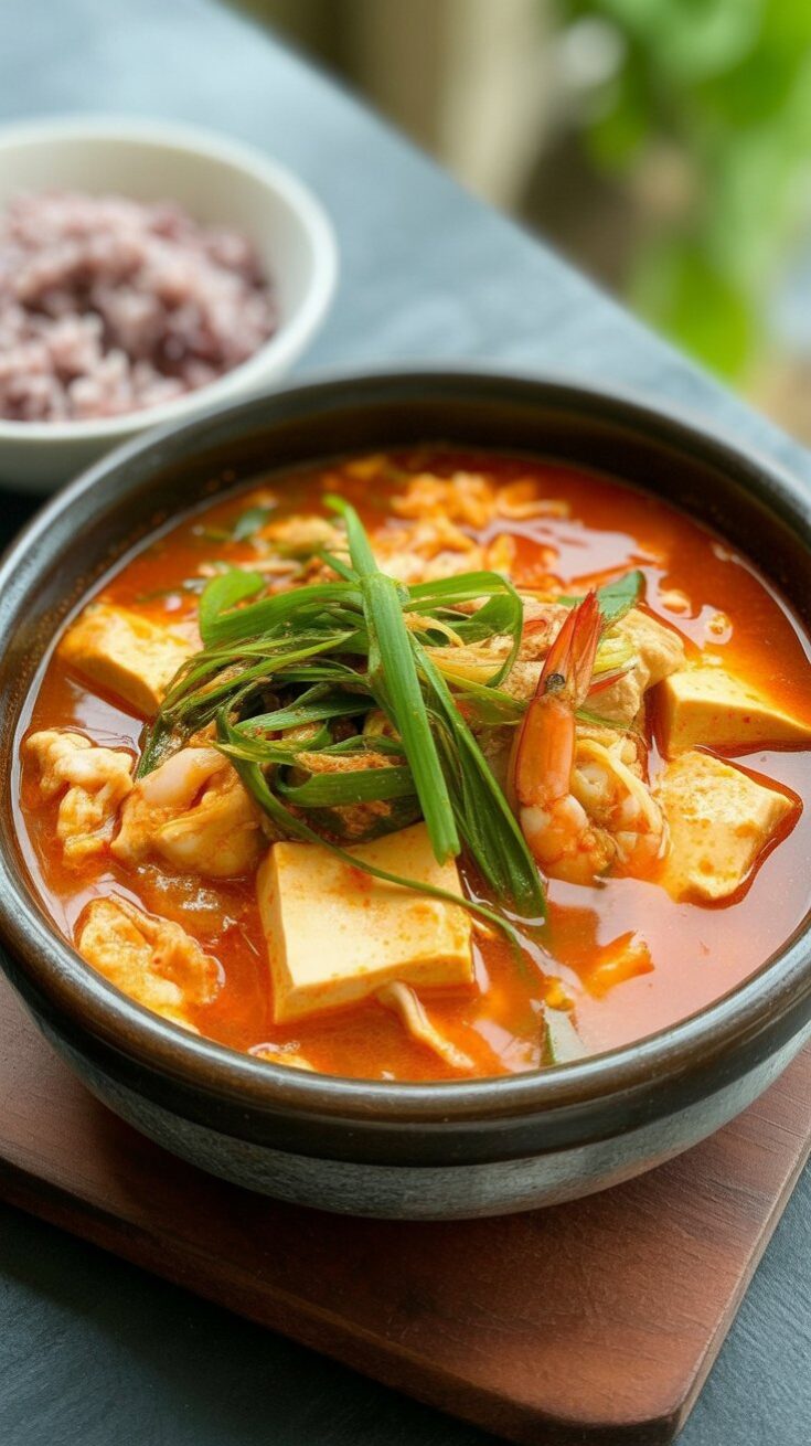 Sundubu Jjigae (Korean Spicy Soft Tofu Stew)