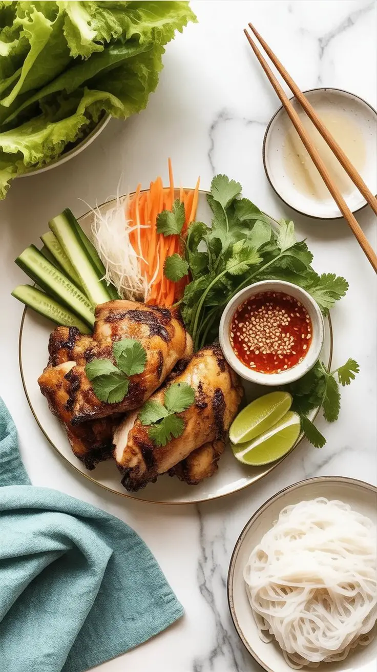 BEST Vietnamese Noodles with Lemongrass Chicken