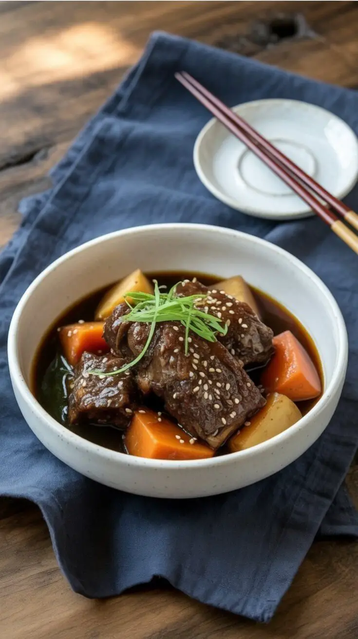 Galbi Jjim- Korean Braised Short Ribs