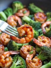 Honey Garlic Butter Shrimp and Broccoli