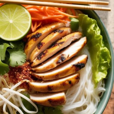 Vietnamese Noodles with Lemongrass Chicken