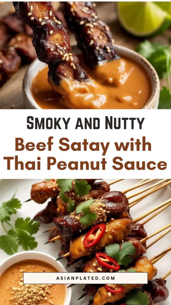 easy Beef Satay with Thai Peanut Sauce