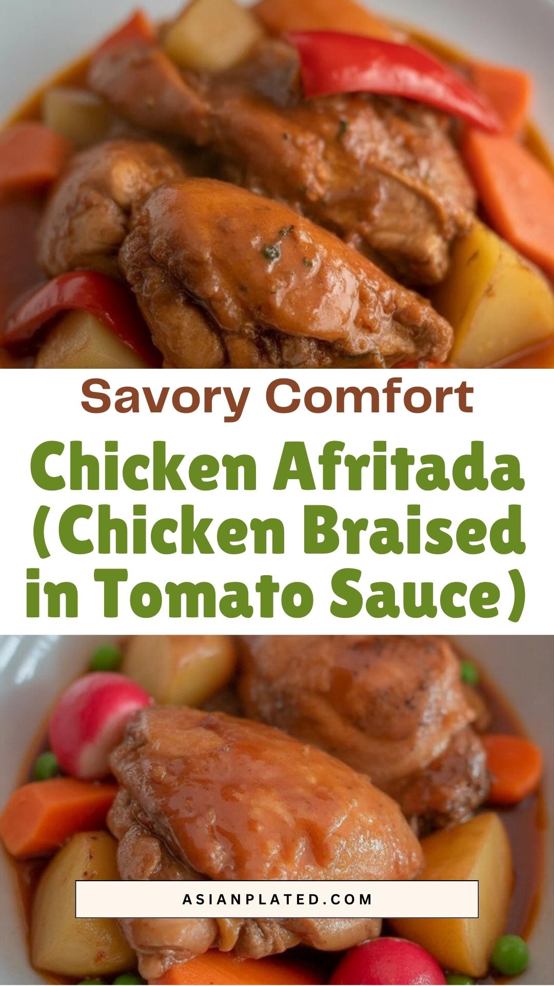 easy Chicken Afritada (Chicken Braised in Tomato Sauce)